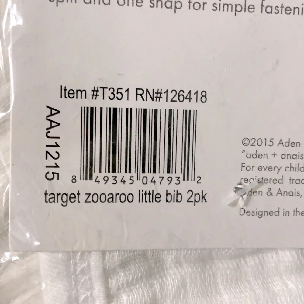Aden + Anais Silky Little Bibs, 2 Pack